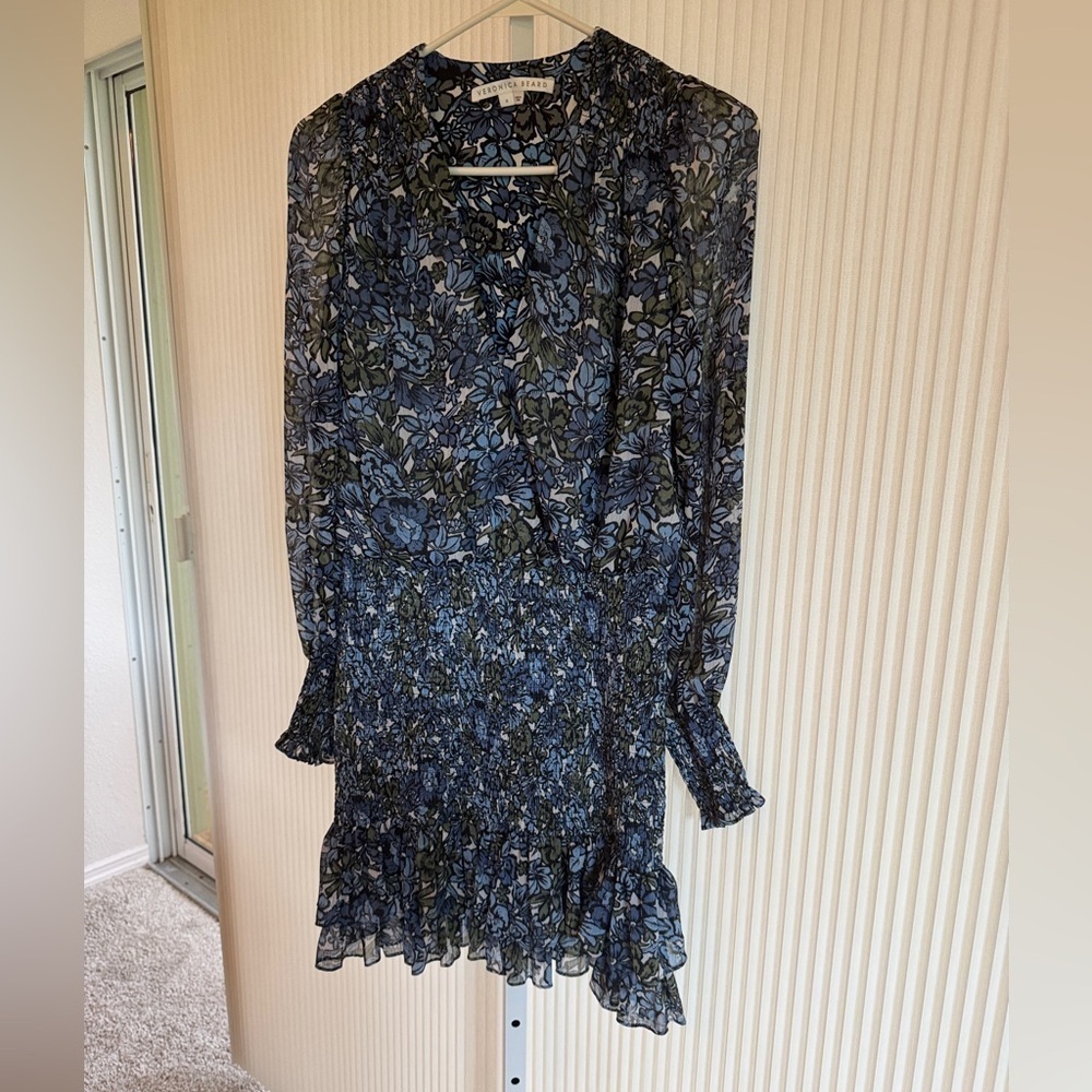 Veronica Beard Luxury Designer Floral Ruffle Dress EUC Size 8 - Picture 6 of 10